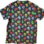 Colorful Handprint Healthcare Worker Scrub Top Shirt Black Size M Photo 4