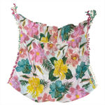 Z & L Europe Boho Hibiscus Floral Pom Cover up Dress Cotton OS Festival Beach Pink Size undefined Photo 3