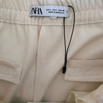 ZARA NEW  High Waisted Cream Slit Trousers Photo 10