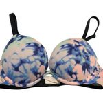 PINK - Victoria's Secret  Bra Wear Everywhere Super Push Up Tie Dye Blue 32B Photo 0