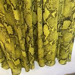 Torrid Midi Chiffon Pleated Dress Reptile All Over Print EUC Sz 12 Green/Yellow Photo 3