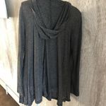 Happening in the present  Gray Hooded L/S Shirt Photo 5