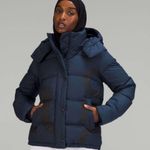 Lululemon Wunder Puff Jacket Wordmark True Navy size 4 NWOT RARE Photo 0