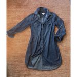 Merona  Denim Shirt Dress S/P Button Front Long Sleeve 100% Cotton Pockets Photo 1