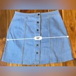 WAYF  Buttoned Down Jean Mini Skirt Photo 9