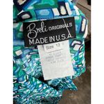 shirt dress geometric matching belt green blue white Size 12 Photo 9