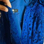 Slate + Willow Cobalt Blue Lace Sleeveless Partially Lined Midi Dress Size 4 Photo 10