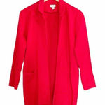 J.Crew  Sophie Open Front Sweater Knit Blazer Cardigan Cerise Red Size Small Photo 0