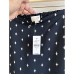 Loft Women's S Navy Blue Pink Diamond Geometric Print A-Line Skirt Pull On NEW Photo 7