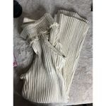 Free People Women's Wide-Leg Ribbed Knit Pants Beige XS Casual Photo 6