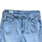 Gap Womens Denim Raw Hem Mid Rise Boyfriend Button Fly Light Rinse Jeans - Sz 27 Photo 2