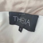 Theia Textured Silver Iridescent Strapless Metallic Dress Strapless size 14 Photo 7