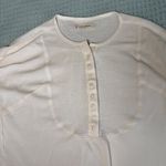 Lucky Brand Thermal Henley Shirt Womens XS Extra Small Ivory Waffle Top Blouse Photo 2