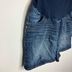 Motherhood Maternity  full belly panel denim‎ shorts size medium Photo 1