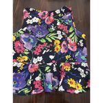 Lauren Ralph Lauren Navy Floral Lined Skirt and Ruffle Top Set Size 16 Photo 3
