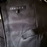 Theory  Black Cocktail Dress White Eyelet Lace Strap Formal Evening Size 12 Photo 3