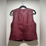 Calvin Klein  faux leather vest in burgundy, women’s size medium. Photo 1