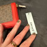 DKNY Zip Around Red Classic Logo Leather Wallet Photo 4