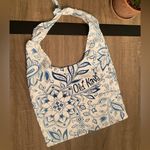 Old Navy Fabric sling reusable bag: blue shades and white design Photo 2
