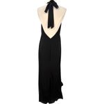 Lulus NWT Captured Your Heart Black Halter Maxi Dress High Slit Formal Sz Large Photo 4