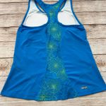 The North Face  Blue Athletic Tank Top Racerback Floral Back Mesh Size M Photo 7