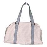 Emporio Armani  Logo‎ Canvas Satchel Shoulder Bag Off White Light Blue Photo 0