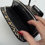 Vera Bradley  Black Quilted Wallet Clutch Kiss Lock ID Window Card Slots Photo 7