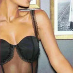 BAE Lace Detail Mesh Bustier Bodysuit‎ in black size L Size L Photo 4