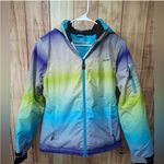 Rodeo Silver Series Women's Ski Snowboard Jacket Size S Ombre Purple Green Blue Photo 1