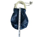 ZARA  Pearl Embellished Handle Blue Cocktail Bag with Strap Photo 7