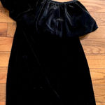 Primark Paula Echevarría TikTok. statement Black Velvet Frill Detail Mini Dress size M Photo 2