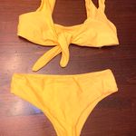 Zaful Yellow Tie Bikini Photo 0