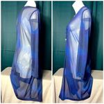 My Michelle  Navy Blue Long Sleeve Sheer Mesh Cover Up Cardigan Size Large Photo 5