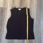 St. John  Women’s Ribbed Swearer Vest Size Business Casual Black Size large Photo 4