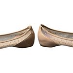 Beige Crystal Embellished Mesh Follis Strass Ballerina Flats Red Size 7.5 Photo 8