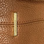 Rebecca Minkoff Micro Moto Satchel Bag Brown Pebble Leather Fringe Gold Zipper Photo 3