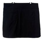 Athleta  Metro Skort Black Zip Pockets 212468 Athletic Skirt Sz M Stretch Comfort Photo 4