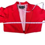 Ambiance Red Blazer Womens Small Single Breasted Holiday Christmas Office Career Photo 10
