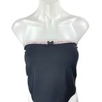 Edikted NEW Black Strapless Sleeveless Bandeau Bustier Crop Tube Tank Top Size S Photo 0