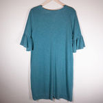 Splendid  Pima Cotton Half Bell Sleeve Ruffle Pullover Mini Tee Shirt Dress Blue Photo 2