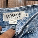 Molly Bracken  wide leg denim pants Photo 3