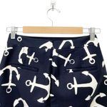 J.Crew Postage Stamp Mini Skirt Dizzy Anchors Navy Blue White Nautical Size 00 Photo 4