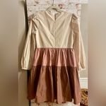 English Factory  Cream and Brown Tiered Dress Photo 1