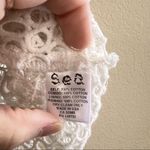 SEA NEW YORK BLUE PLAID/ LACE EYELET CREWNECK TOP BLOUSE SZ M ACCDEMIA PREPPY Size M Photo 3