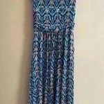 Anthropologie Vanessa Virginia blue print maxi dress with pockets. Small Photo 5