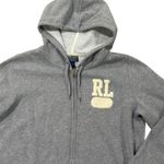 VTG Ralph Lauren RL 67 Grey Full Zip Hoodie Sweatshirt Women's L LG Cotton Blend Gray Photo 1