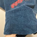 Gildan  Y2K Women's Navy Baby Tee with Red Floral Design Estimated Small/ Medium Photo 2