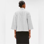 Eileen Fisher  Organic Linen-Cotton Blend Ticking Stripe Jacket in White Size XS Photo 11