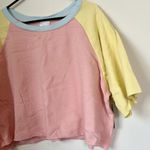 Abound NWT  by Nordstrom Colorblock Retro Cropped Short Sleeve Sweater - 2X Photo 3