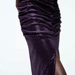 ZARA Purple Sparkly Velvet Dress Size S Photo 2